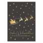 Preview: Postkarte " Golden Christmas No. 4 " 10,5 x 14,8 cm, Weihnachtskarte in eleganten Anthrazit (Schwarz) -Gold Tönen