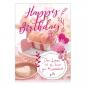 Preview: Geburtstagskarte "Happy Birthday - Das Leben ist zu kurz für Knäckebrot." Klappkarte incl. Umschlag