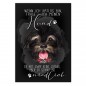 Preview: Postkarte -  Pfotenliebe ♥ "Wenn ich ratlos bin, frage ich meinen Hund. Er hat zwar keine Lösung, aber er schaut so niedlich.",  DIN A6, 14,8cm  x 10,5 cm