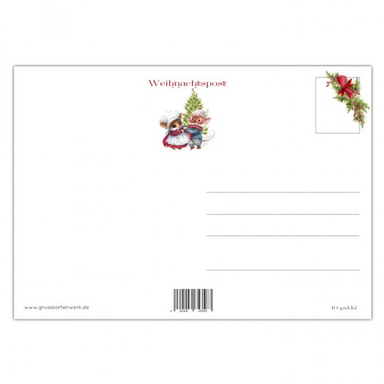Weihnachtskarte  "Mausweihnacht #1" , 10,5 x 14,8 cm,  Postkarte