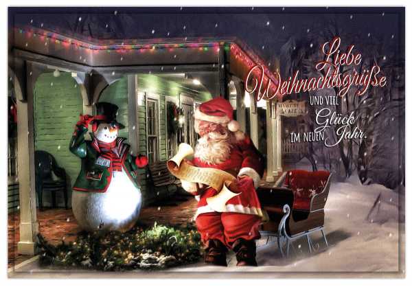 Weihnachtskarte 17,5 x 12 cm "Night before Christmas"