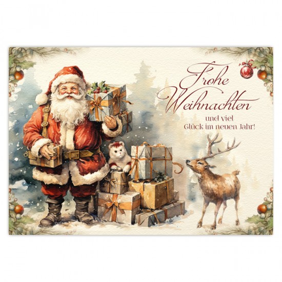 Weihnachtskarte  "Christmas Day #1" , 10,5 x 14,8 cm,  Postkarte