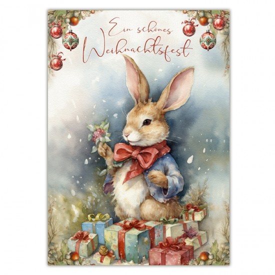 20 VINTAGE WEIHNACHTSKARTEN "Weihnacht im Wald" , NOSTALGIE PUR. 4-Designs-im-Set-Postkarten