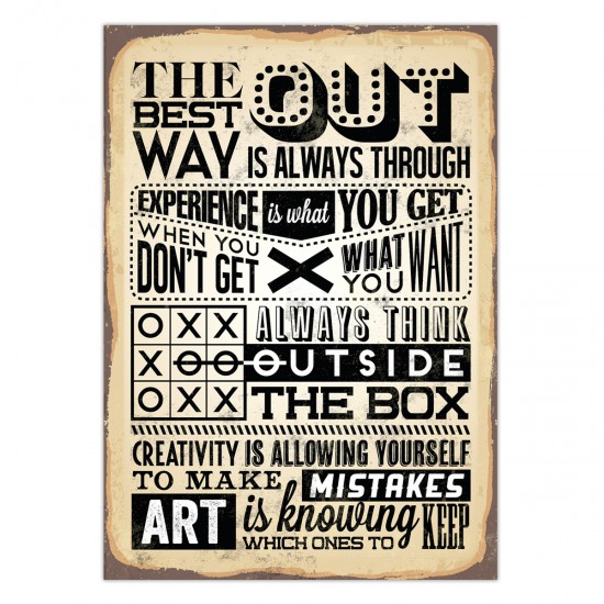 Postkarte "The best way out is always through..." 10,5 x 14,8 cm