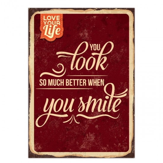Postkarte " You look so much better, when you smile.", 10,5 x 14,8 cm