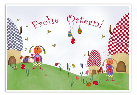 Osterkarte - Postkarte "Easter Familiy #2" 14,8 x 10,5 cm