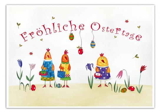 Osterkarte - Postkarte "Easter Familiy #3" 14,8 x 10,5 cm