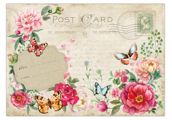 Postkarte " Vintage Romantic Card No. 1" 10,5 x 14,8 cm