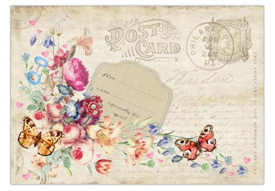 Postkarte " Vintage Romantic Card No. 4" 10,5 x 14,8 cm