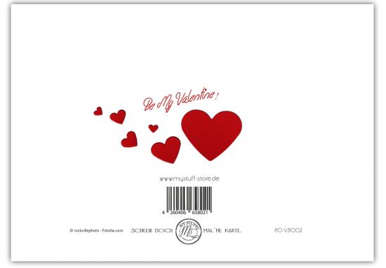 Karte Zum Valentinstag "Post für Dich..." incl. rotem Briefumschlag