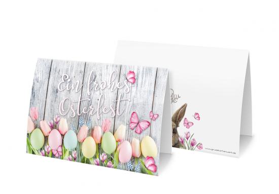 Osterkarte "Ein frohes Osterfest in Pastell"  - Klappkarte inklusive Umschlag