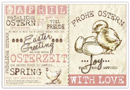Osterkarte - Postkarte 17,5 x 12 cm "Easter Greeting #2