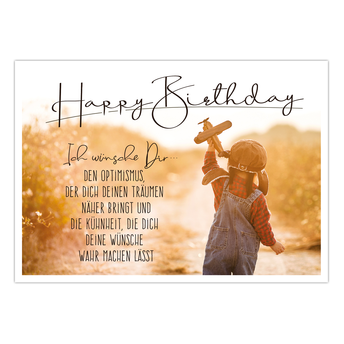 Geburtstagskarte " ♥ Ich wünsche Dir... ♥ Happy Birthday" Klappkarte