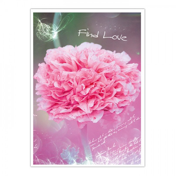 Postkarte "Find Love"  Spruchkarte, Geburtstagskarte 14,8 x 10,5 cm