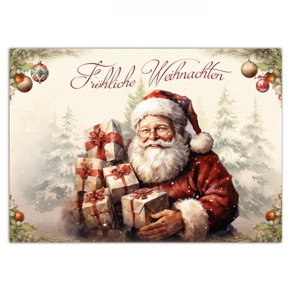 Weihnachtskarte  "Christmas Day #4" , 10,5 x 14,8 cm,  Postkarte