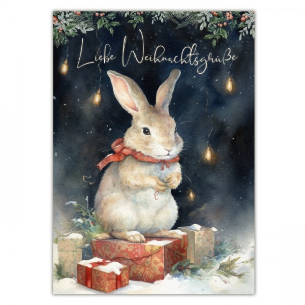 Weihnachtskarte  "Weihnachten im Wald #3" , 10,5 x 14,8 cm,  Postkarte