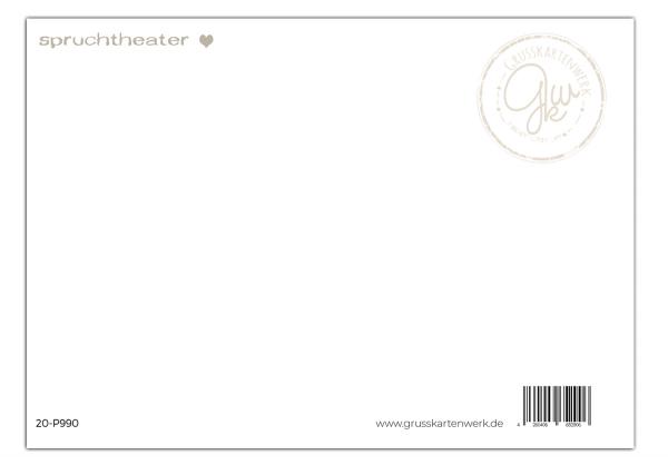 Postkarte "Sei Pipi, nicht Annika  - GOLD - " mit partieller UV Lack Veredelung. 14,8 x 10,5 cm